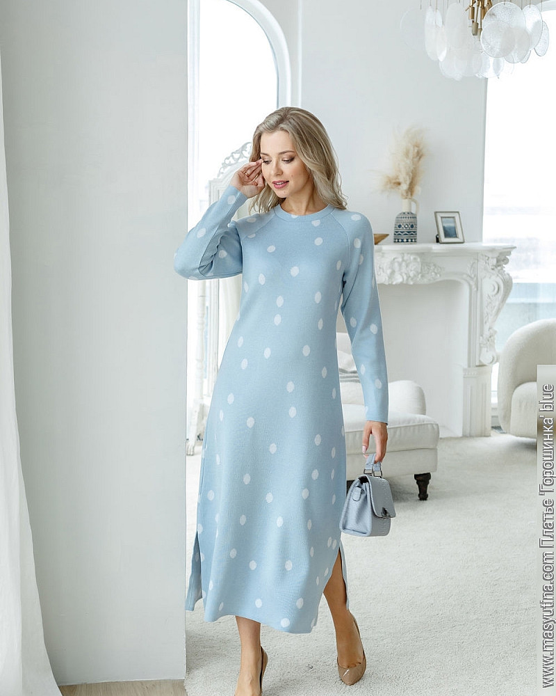 Платье 'Горошинка' blue женское